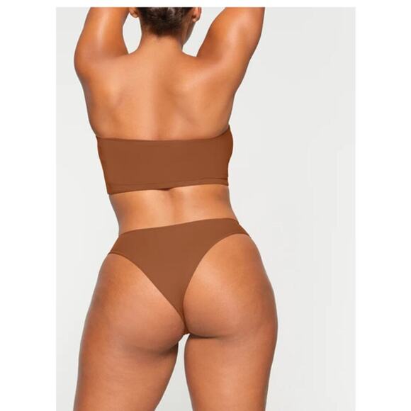 SKIMS Shine Foundations Cheeky Brief Bronze Brown NWT Size 4X - Picture 3 of 9